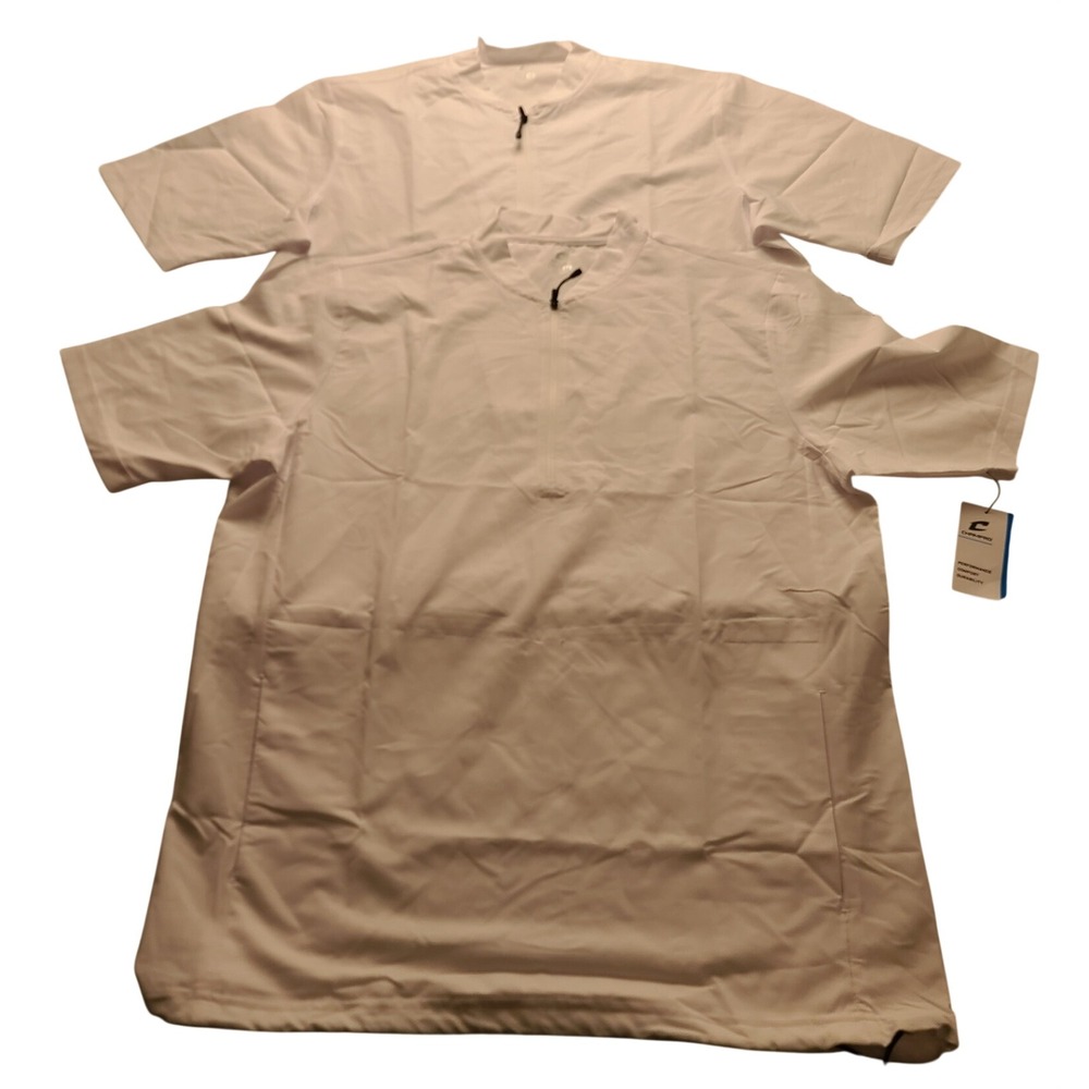 Champro Umpire Shirt Men's Quarter-Zip Performance White Medium NWT Official